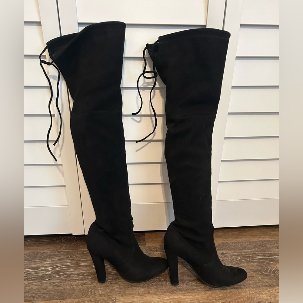 Steve Madden Black Over-the-Knee Boots
